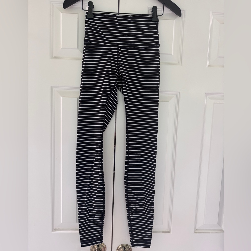 Lululemon Striped Black and White Leggings Size 4